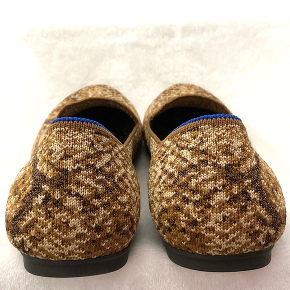 Rothy’s Slip On Ballet Comfort Loafers Bronze Metallic Python Flats Size 9 - Picture 16 of 16